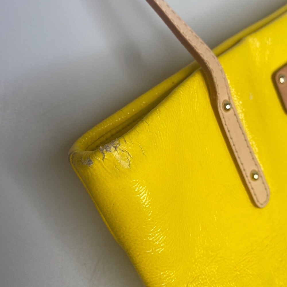 Kate Spade New York- Yellow Leather Small Shoulder Tote w/Tan Leather Handles - Picture 12 of 12